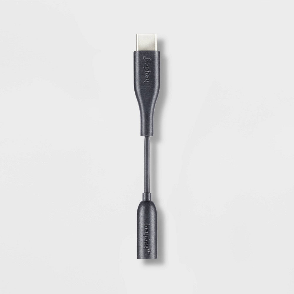 3" Aux to USB-C Audio Adapter - Heyday™ Black - Bellso